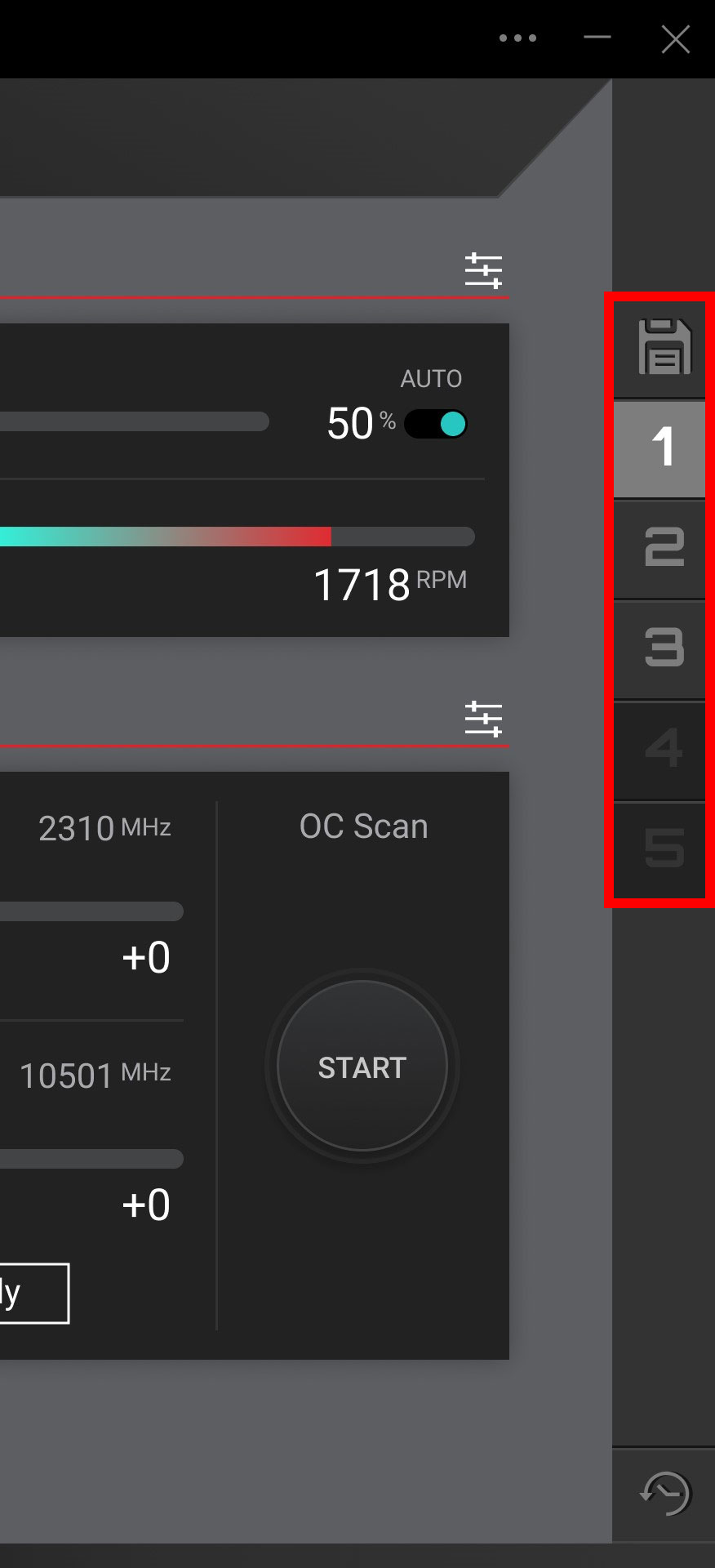 VelocityX User Profile Saves App Screen